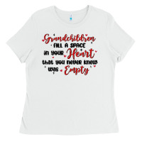 White grandchildren fill a space in your heart Ladies Tee - MaliasSmallBusiness