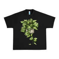 Black Golden Pothos Urban Heavy Tee - LillyAllenDesigns