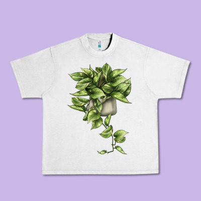 Golden Pothos Urban Heavy Tee Designed By Lillyallendesigns