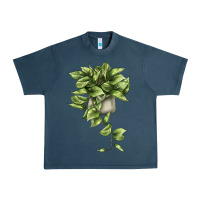 Midnight Navy Golden Pothos Urban Heavy Tee - LillyAllenDesigns
