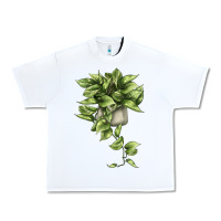 White Golden Pothos Urban Heavy Tee - LillyAllenDesigns