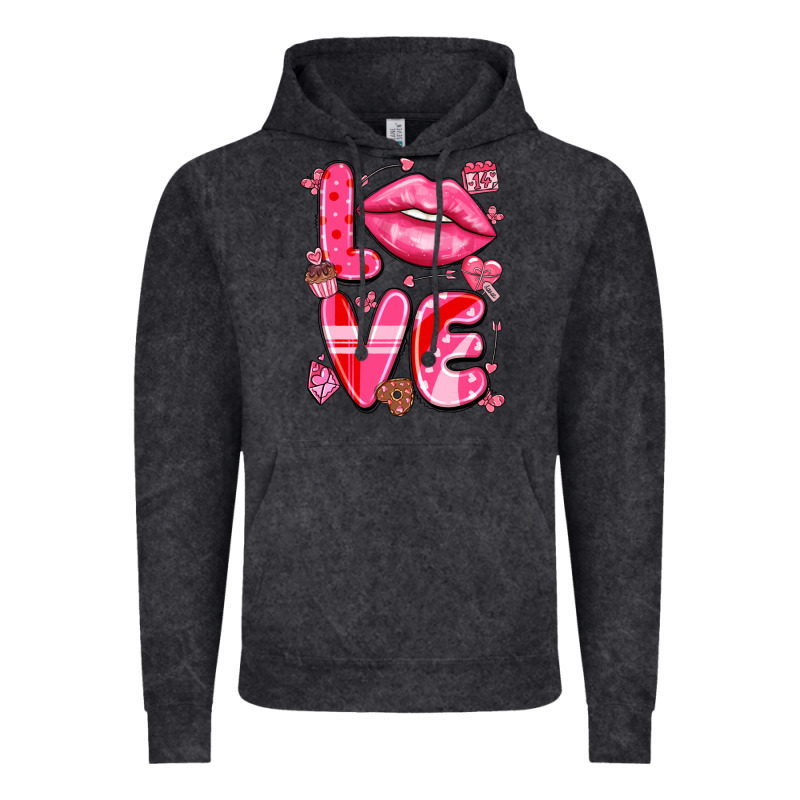 Love With Lips Vintage Hoodie by LillyAllenDesigns | Teevron