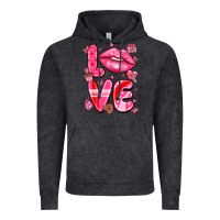 Vintage Black love with lips Vintage Hoodie - LillyAllenDesigns