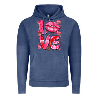 Vintage Denim love with lips Vintage Hoodie - LillyAllenDesigns