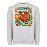 Heather Grey Autumn leaves pumpkins please Heavyweight Sweatshirt - NancyCooperArtShop