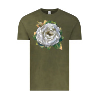 Vintage Olive Pillow Fight Rose Vintage Tee - LillyAllenDesigns