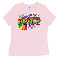 Bubblegum Pink pride Ladies Tee - MaliasSmallBusiness