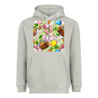 Moon Dust Easter Hamper With Bunny Seamless Pattern Heavyweight Hoodie - BundleAndBundleShop