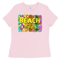 Beach Vibes Summer Brushstroke Ladies Tee | Teevron