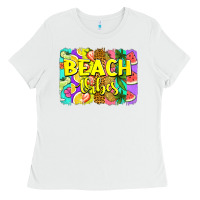 White beach vibes summer brushstroke Ladies Tee - Jasminsmagicworld