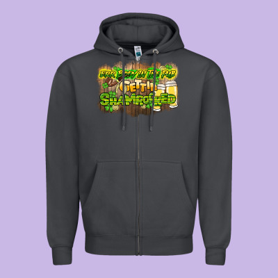 Err Body In The Pub Gettin Shamrocked Zipper Hoodie Designed By Howdyjamesfarm