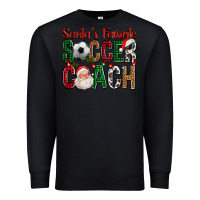 Black Santa's Favorite Soccer Coach For Christmas Premium Sweatshirt - FaDigitalArtStudio