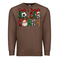 Chestnut Santa's Favorite Soccer Coach For Christmas Premium Sweatshirt - FaDigitalArtStudio