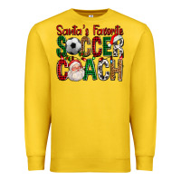 Lemon Santa's Favorite Soccer Coach For Christmas Premium Sweatshirt - FaDigitalArtStudio