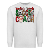Oatmeal Heather Santa's Favorite Soccer Coach For Christmas Premium Sweatshirt - FaDigitalArtStudio