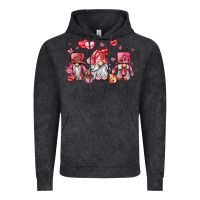 Vintage Black valentine's day gnomes Vintage Hoodie - LillyAllenDesigns