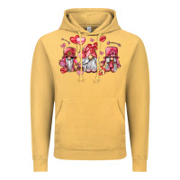 Vintage Mustard valentine's day gnomes Vintage Hoodie - LillyAllenDesigns