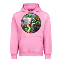 Fuchsia Pink christmas southdown baby sheeps Urban Hoodie - LillyAllenDesigns