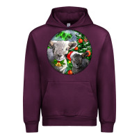 Mauve Wine christmas southdown baby sheeps Urban Hoodie - LillyAllenDesigns