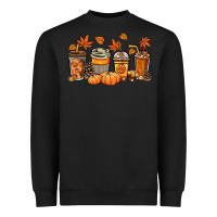 Black Fall coffee cups Heavyweight Sweatshirt - NancyCooperArtShop