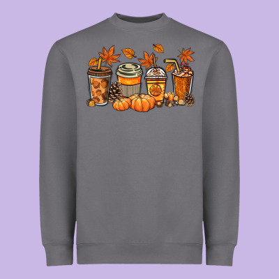 Fall Coffee Cups Heavyweight Sweatshirt Designed By Nancycooperartshop