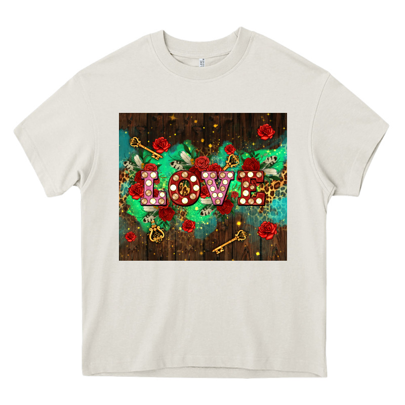 Love  And Leopard With Keys Heavy Core Tee by AdoDesignShop | Teevron