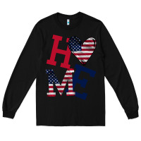 Black American Flag Home Long Sleeve Tee - Bettercallsaul