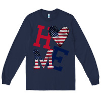 Navy American Flag Home Long Sleeve Tee - Bettercallsaul