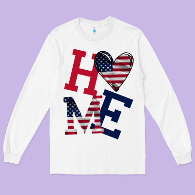 American Flag Home Long Sleeve Tee Designed By Bettercallsaul