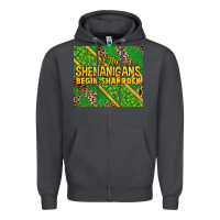 Smoke Let the shenanigans begin shamrock tumbler Zipper Hoodie - HowdyJamesFarm