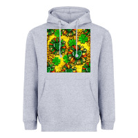 Heather Grey St. Patrick's sunflower seamless pattern Heavyweight Hoodie - BundleAndBundleShop