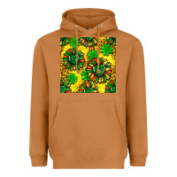 Meerkat St. Patrick's sunflower seamless pattern Heavyweight Hoodie - BundleAndBundleShop