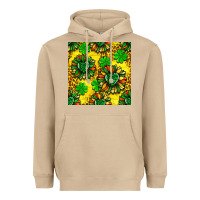 Mushroom St. Patrick's sunflower seamless pattern Heavyweight Hoodie - BundleAndBundleShop