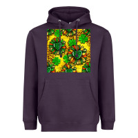 Plum St. Patrick's sunflower seamless pattern Heavyweight Hoodie - BundleAndBundleShop