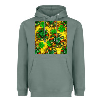 St. Patrick's Sunflower Seamless Pattern Heavyweight Hoodie | Teevron