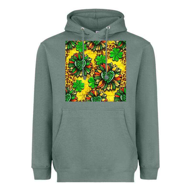 St. Patrick's Sunflower Seamless Pattern Heavyweight Hoodie by BundleAndBundleShop | Teevron