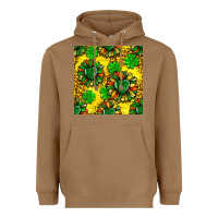 Toasted Coconut St. Patrick's sunflower seamless pattern Heavyweight Hoodie - BundleAndBundleShop