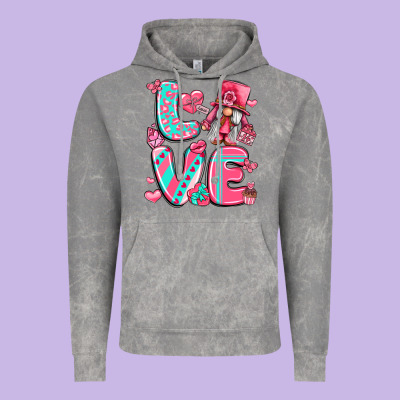 Love With Gnome Vintage Hoodie Designed By Lillyallendesigns
