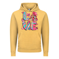 Vintage Mustard love with gnome Vintage Hoodie - LillyAllenDesigns