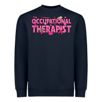 Navy breast cancer occupational therapist Heavyweight Sweatshirt - texasbilliewilder