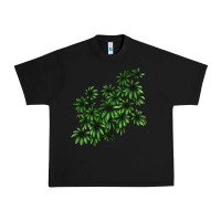 Black Botanical Schefflera Illustrations Urban Heavy Tee - LillyAllenDesigns