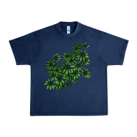 Navy Botanical Schefflera Illustrations Urban Heavy Tee - LillyAllenDesigns