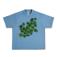Pebble Blue Botanical Schefflera Illustrations Urban Heavy Tee - LillyAllenDesigns