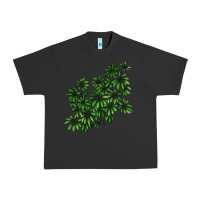 Pigment Black Botanical Schefflera Illustrations Urban Heavy Tee - LillyAllenDesigns