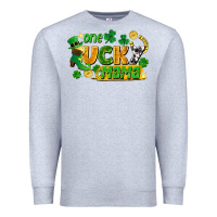 Heather Grey one lucky mama Premium Sweatshirt - FaDigitalArtStudio