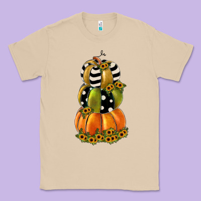 Pumpkin Polka Dot, Sunflower Classic Tee Designed By Jahusdesignshop