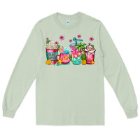 Matcha summer coffee cups Long Sleeve Tee - Jasminsmagicworld