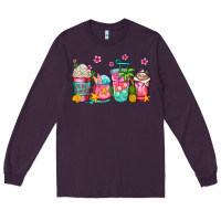 Plum summer coffee cups Long Sleeve Tee - Jasminsmagicworld
