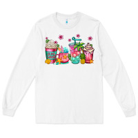 White summer coffee cups Long Sleeve Tee - Jasminsmagicworld