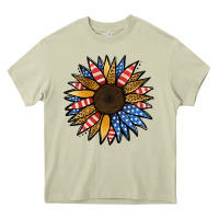 Mossy Patriotic Sunflower Heavy Core Tee - Jasminsmagicworld